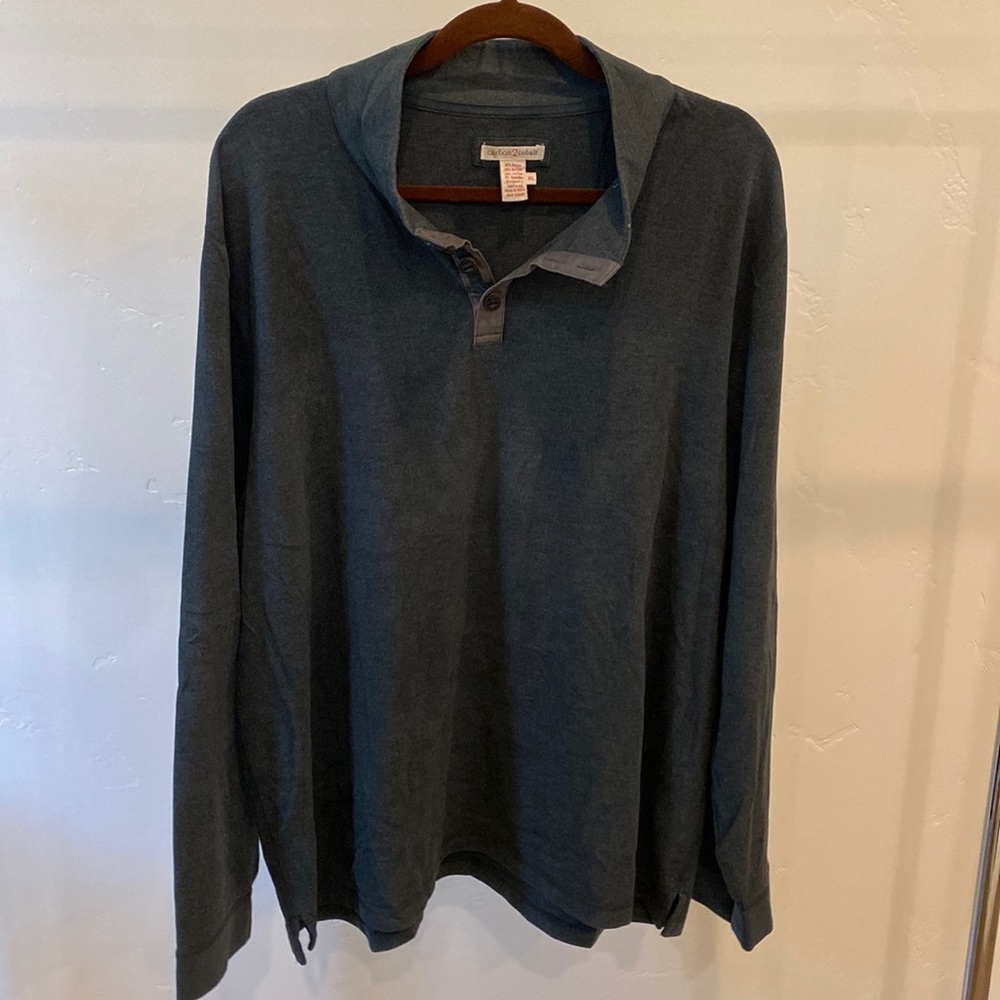 Carbon2cobalt army green light weight comfy pullover, size XL.
